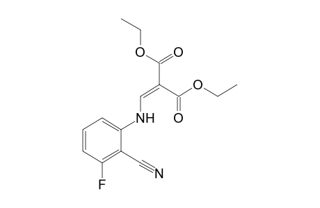 [(2-cyano-3-fluoroanilino)methylene]malonic acid. diethyl ester