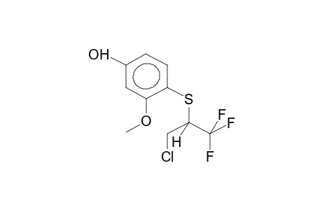 4-(1-TRIFLUOROMETHYL-2-CHLOROETHYLTHIO)-3-METHOXYPHENOL
