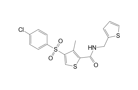 4-[(p-chlorophenyl)sulfonyl]-3-methyl-N-(2-thenyl)-2-thiophenecarboxamide