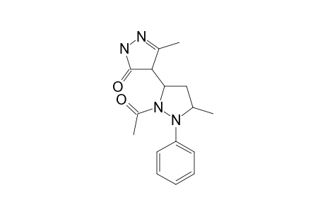 3-METHYL-4-(1-ACETYL-2-PHENYL-3-METHYL-5-PYRAZOLIDINYL)-PYRAZOL-5-ONE