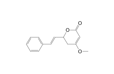 2H-Pyran-2-one, 5,6-dihydro-4-methoxy-6-(2-phenylethenyl)-, [R-(E)]-