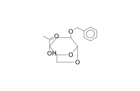 1,6-ANHYDRO-2-O-BENZYL-3-DEOXY-4C-ACETYL-BETA-D-XYLOHEXOPYRANOSE