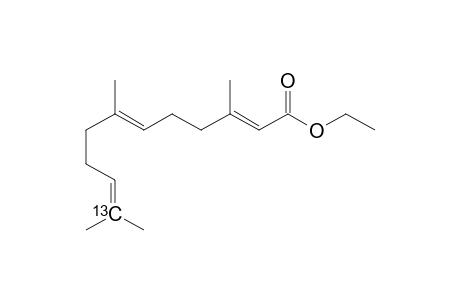 Ethyl (11-13C)-(2E,6E)-3,7,11-trimethyldodeca-2,6,10-trienoate