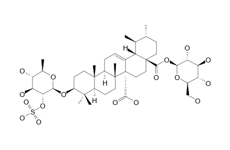 ZYGOPHYLOSIDE-E;3-O-[BETA-D-2-O-SULPHONYL-QUINOVOPYRANOSYL]-QUINOVIC-ACID-28-O-[BETA-D-GLUCOPYRANOSYL]-ESTER