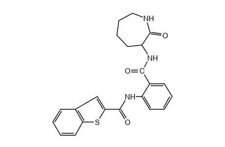 2'-[(HEXAHYDRO-2-OXO-1H-AZEPIN-3-YL)CARBAMOYL]BENZO[b]THIOPHENE-2-CARBOXANILIDE