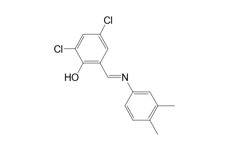 2,4-Dichloro-6-((E)-[(3,4-dimethylphenyl)imino]methyl)phenol