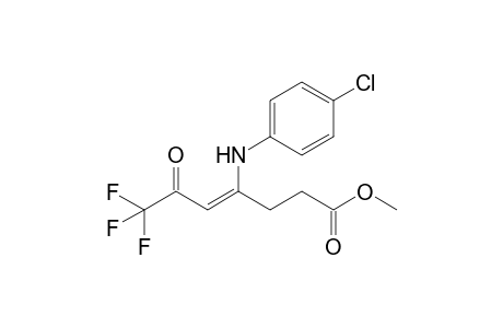 METHYL-4-[(4'-CHLOROPHENYL)-AMINO]-6-OXO-7,7,7-TRIFLUORO-4-HEPTENOATE