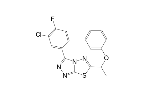 [1,2,4]triazolo[3,4-b][1,3,4]thiadiazole, 3-(3-chloro-4-fluorophenyl)-6-(1-phenoxyethyl)-