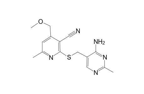 2-(4-Amino-2-methyl-pyrimidin-5-ylmethylsulfanyl)-4-methoxymethyl-6-methyl-nicotinonitrile