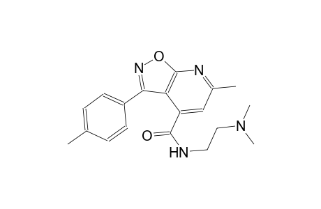 isoxazolo[5,4-b]pyridine-4-carboxamide, N-[2-(dimethylamino)ethyl]-6-methyl-3-(4-methylphenyl)-