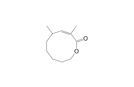 2H-Oxecin-2-one, 5,6,7,8,9,10-hexahydro-3,5-dimethyl-, (E)-