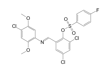 2-[N-(4-chloro-2,5-dimethoxyphenyl)formimidoyl]-4,6-dichlorophenol, p-fluorobenzenesulfonate