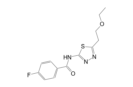 N-[5-(2-ethoxyethyl)-1,3,4-thiadiazol-2-yl]-4-fluorobenzamide