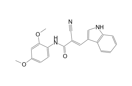 (2E)-2-cyano-N-(2,4-dimethoxyphenyl)-3-(1H-indol-3-yl)-2-propenamide