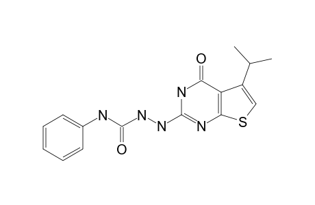 2-(5-ISOPROPYL-4-OXO-3,4-DIHYDROTHIENO-[2,3-D]-PYRIMIDIN-2-YL)-N-PHENYLHYDRAZINE-CARBOXAMIDE
