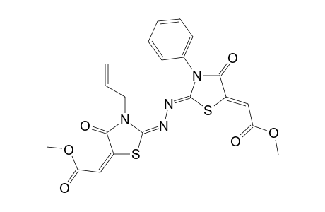 Methyl (Z)-2-((E)-3-Allyl-2-{(E)-[(Z)-5-(2-methoxy-2-oxoethylidene)-4-oxo-3-phenylthiazolidin-2-ylidene]hydrazono}-4-oxothiazolidin-5-ylidene)acetate