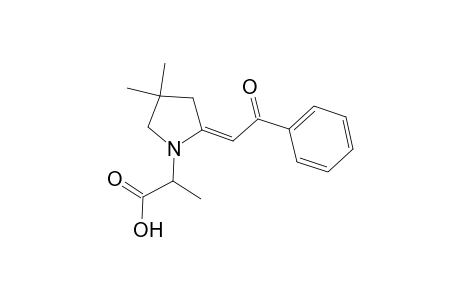 2-[4',4'-Dimethyl-2'-[2''-oxo-2''-phenylethylidene]-pyrrolidin-1'-yl}propinic acid