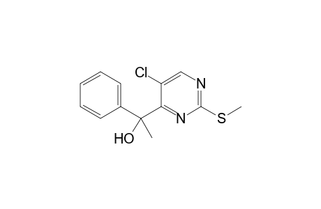 4-(1-HYDROXY-1-PHENYLETHYL)-5-CHLORO-2-METHYLTHIOPYRIMIDINE