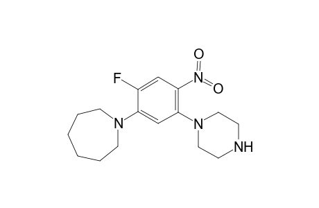 1-(2-fluoranyl-4-nitro-5-piperazin-1-yl-phenyl)azepane
