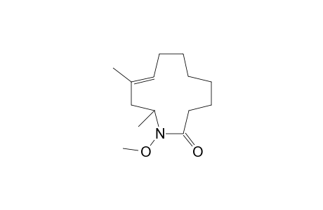 (E)-1-methoxy-10,12-dimethylazacyclododec-9-en-2-one