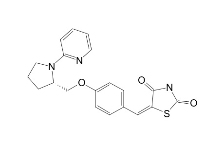 (5E)-5-[4-[[(2S)-1-(2-pyridyl)pyrrolidin-2-yl]methoxy]benzylidene]thiazolidine-2,4-quinone