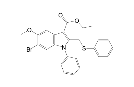 ethyl 6-bromo-5-methoxy-1-phenyl-2-[(phenylsulfanyl)methyl]-1H-indole-3-carboxylate