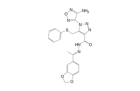 1-(4-amino-1,2,5-oxadiazol-3-yl)-N'-[(E)-1-(1,3-benzodioxol-5-yl)ethylidene]-5-[(phenylsulfanyl)methyl]-1H-1,2,3-triazole-4-carbohydrazide
