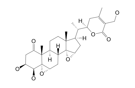 WITHAOXYLACTONE;3-BETA,4-BETA-DIHYDROXY-5-ALPHA,6-ALPHA,14-ALPHA,15-ALPHA-DIEPOXY-1-OXO-(22-R)-WITHA-24-ENOLIDE