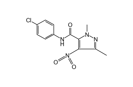 4'-chloro-1,3-dimethyl-4-nitropyrazole-5-carboxanilide