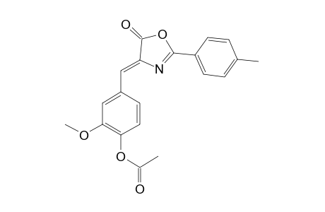 2-Methoxy-4-[(E)-(2-(4-methylphenyl)-5-oxo-1,3-oxazol-4(5H)-ylidene)methyl]phenyl acetate