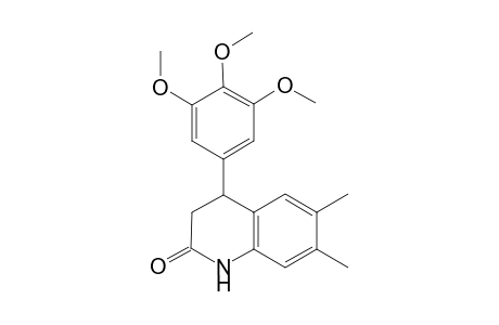 6,7-Dimethyl-4-(3,4,5-trimethoxyphenyl)-3,4-dihydro-2(1H)-quinolinone