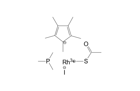 S-Methanidyl ethanethioate;1,2,3,4,5-pentamethylcyclopenta-2,4-dien-1-ide rhodium(III) trimethyl phosphane iodide