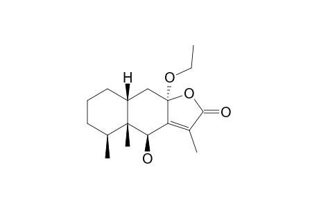 (4S*,4aR*,5S*,8aR*,9aR*)-9a-Ethoxy-4a,5,6,7,8,8a,9,9a-octahydro-4-hydroxy-3,4a,5-trimethylnaphtho[2,3-b]furan-2(4H)-one