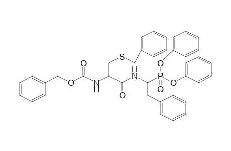 (phenylmethyl) N-[1-[(1-diphenoxyphosphoryl-2-phenyl-ethyl)amino]-1-oxidanylidene-3-(phenylmethylsulfanyl)propan-2-yl]carbamate