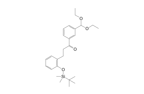 3-(2-((Tert-butyldimethylsilyl)oxy)phenyl)-1-(3-(diethoxymethyl)phenyl)propan-1-one