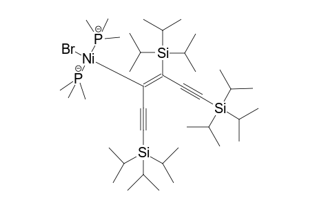 {(E)-2,4-bis(Triisopropylsilyl)-1-[(triisopropylsilyl)ethynyl]-1-buten-3-ynyl}-bromo-bis(trimethylphosphane) nickel(II)
