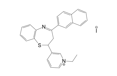 3-[2,3-dihydro-4-(2-naphthyl)-1,5-benzothiazepin-2-yl]-1-ethylpyridinium iodide