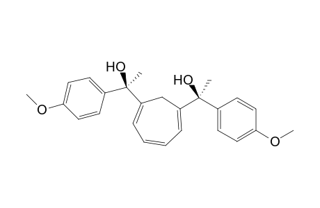 Meso-1,6-bis(.alpha.-hydroxy-4-methoxy-.alpha-methylbenzyl)cyclohepta-1,3,5-triene