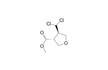 3-Furancarboxylic acid, 4-(dichloromethyl)tetrahydro-, methyl ester, trans-