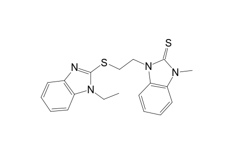 2H-benzimidazole-2-thione, 1-[2-[(1-ethyl-1H-benzimidazol-2-yl)thio]ethyl]-1,3-dihydro-3-methyl-