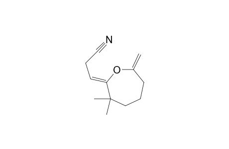 (3Z)-3-(3,3-dimethyl-7-methylene-2-oxepanylidene)propanenitrile