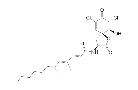 (2E,4E,6R)-N-[(3S,5S,6S,7R)-7,9-dichloro-6-hydroxy-2,8-diketo-1-oxaspiro[4.5]dec-9-en-3-yl]-4,6-dimethyl-dodeca-2,4-dienamide