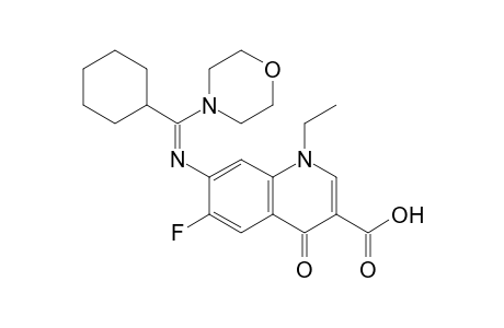 1-Ethyl-6-fluoro-7-[cyclohexyl(morpholino)methyleneamino]-4-oxo-1,4-dihydroquinoline-3-carboxylic acid