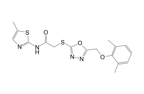 2-({5-[(2,6-dimethylphenoxy)methyl]-1,3,4-oxadiazol-2-yl}sulfanyl)-N-(5-methyl-1,3-thiazol-2-yl)acetamide