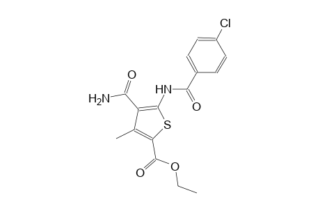 ethyl 4-(aminocarbonyl)-5-[(4-chlorobenzoyl)amino]-3-methyl-2-thiophenecarboxylate