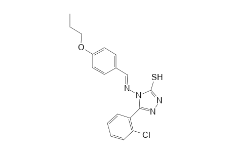 5-(2-chlorophenyl)-4-{[(E)-(4-propoxyphenyl)methylidene]amino}-4H-1,2,4-triazol-3-yl hydrosulfide