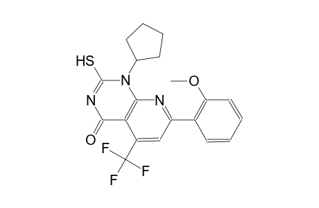 pyrido[2,3-d]pyrimidin-4(1H)-one, 1-cyclopentyl-2-mercapto-7-(2-methoxyphenyl)-5-(trifluoromethyl)-