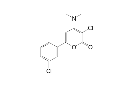 3-chloro-6-(m-chlorophenyl)-4-(dimethylamino)-2H-pyran-2-one
