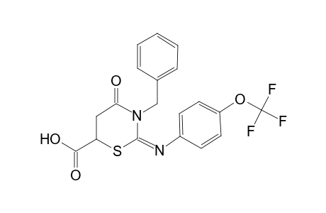 2H-1,3-thiazine-6-carboxylic acid, tetrahydro-4-oxo-3-(phenylmethyl)-2-[[4-(trifluoromethoxy)phenyl]imino]-, (2E)-