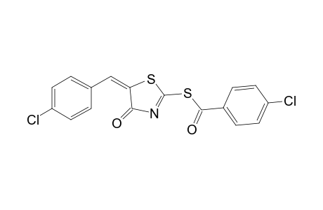 4-Chlorothiobenzoic acid, S-[5-(4-chlorobenzylidene)-4-oxo-4,5-dihydrothiazol-2-yl]ester